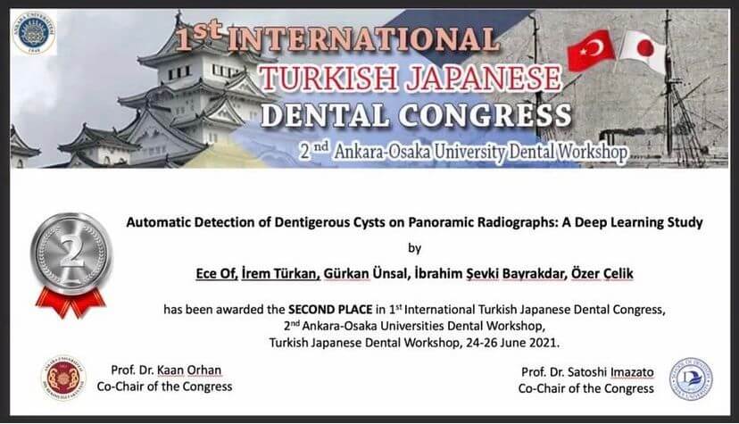 Award to CranioCatch at the 1st International Turkish-Japanese Dentistry Congress...