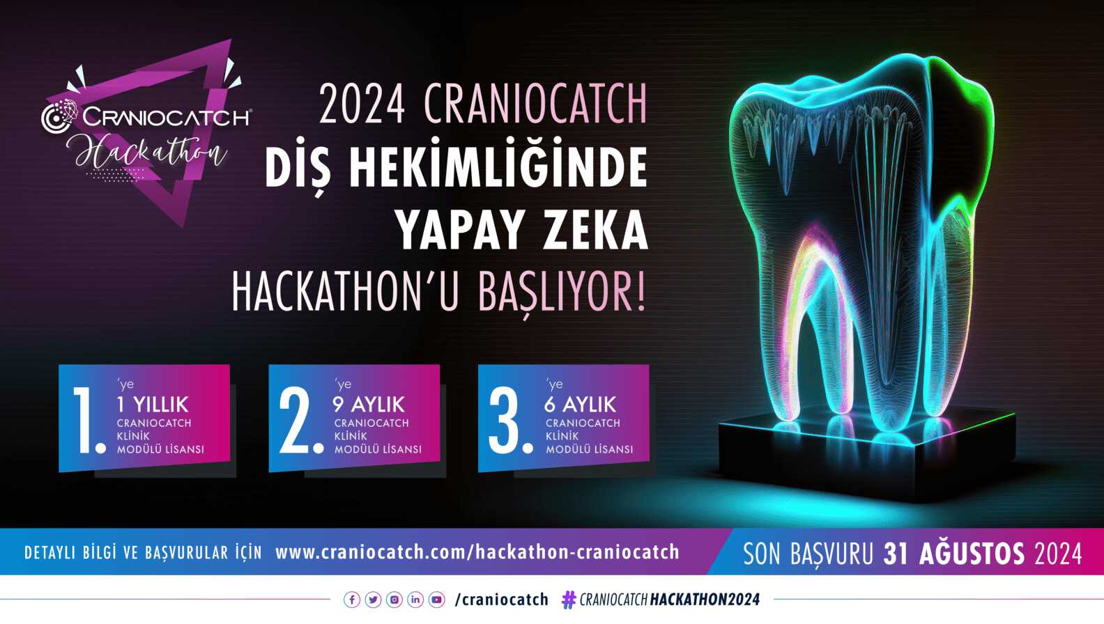 2024 CranioCatch “Diş Hekimliğinde Yapay Zeka” Hackathon’u Başlıyor! #craniocatchhackathon2024