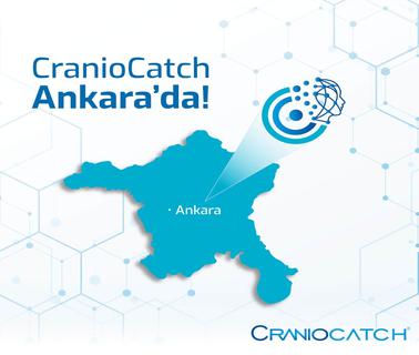 Ankara ilinin harita görünümü ve içinde craniocatch logosu bulunmaktadır
